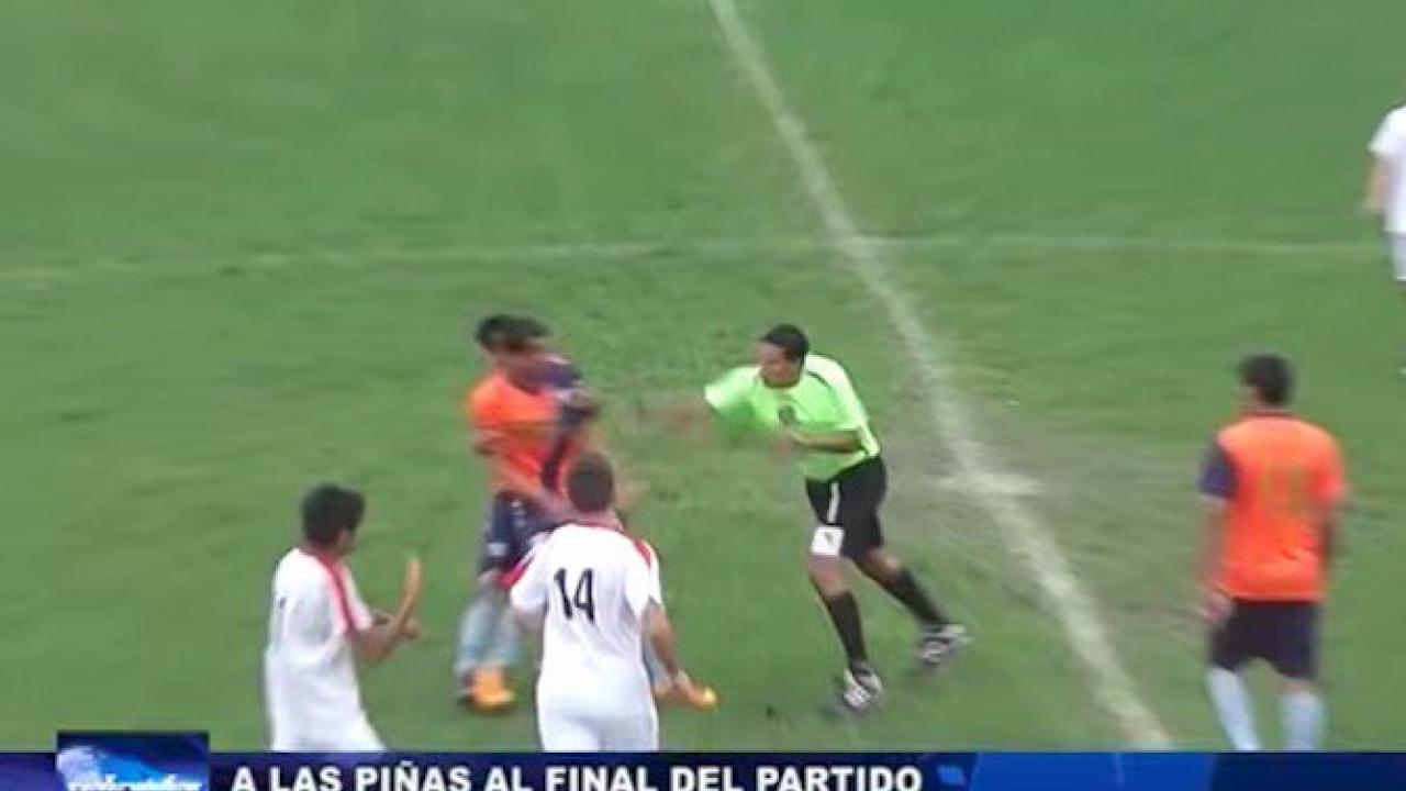 Watch This Referee Turn The Tables On A Player Who Tries To Fight Him