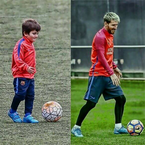 Lionel Messi’s Oldest Son, Thiago, Is Falling In Love With Football | The18