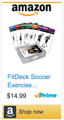 Last Minute Soccer Gifts Amazon Prime - FitDeck Exercise Soccer Playing Cards
