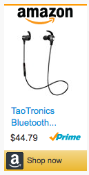 Last Minute Soccer Gifts Amazon Prime- TaoTronics Bluetooth Wireless Headphones