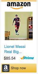 Last Minute Soccer Gifts Amazon Prime - Messi Fathead