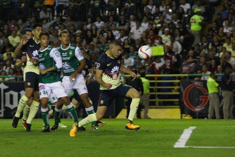 Pablo Aguilar scores against Leon.