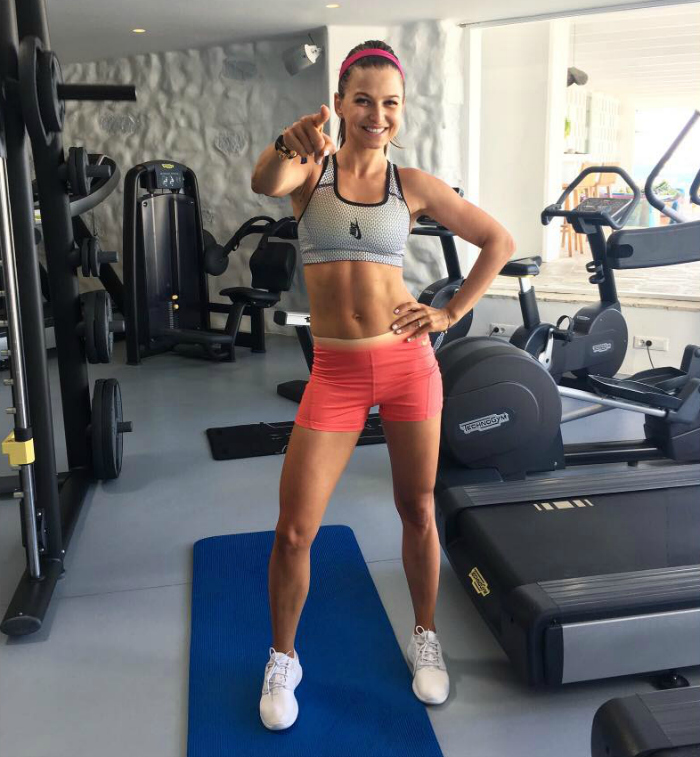Anna Lewandowski at the gym