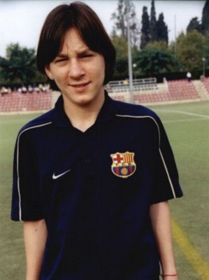 Lionel Messi Contract - A young Messi arrived at Barcelona in 2000