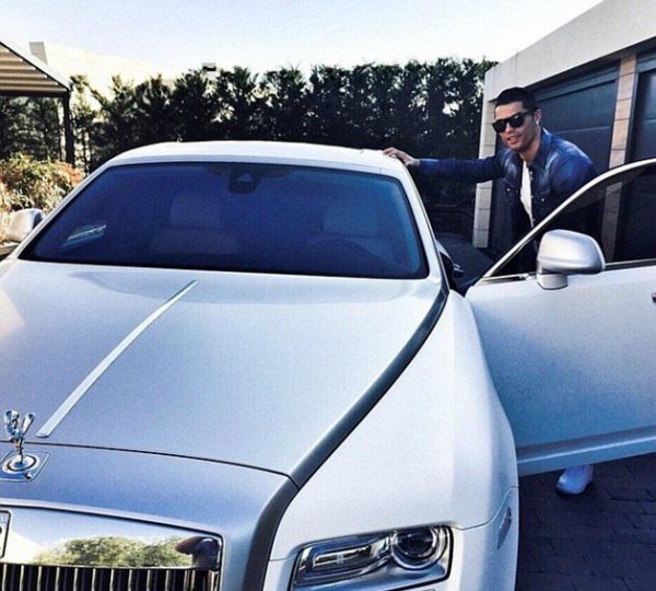 Cristiano Ronaldo's salary affords him luxuries few can dream of, like this Rolls Royce Ghost
