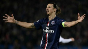 Zlatan with arms outstretched