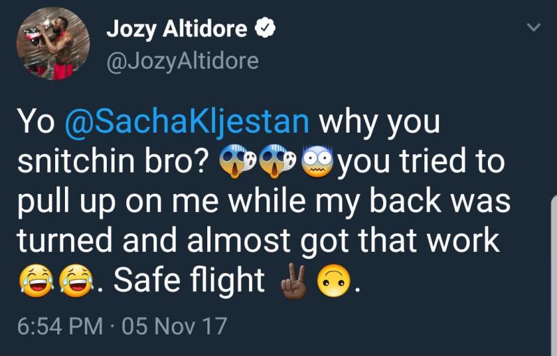 Jozy Altidore Tweet