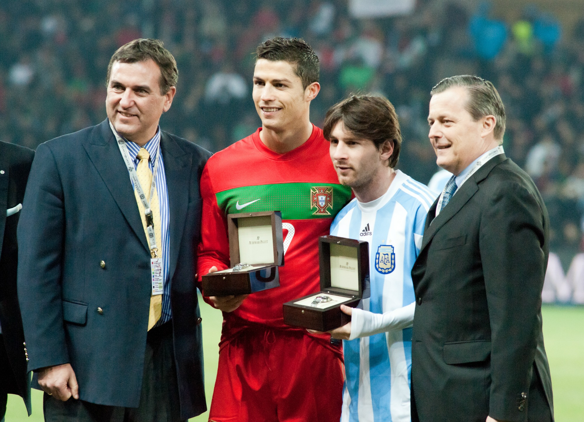 Messi And Ronaldo Trophies The18