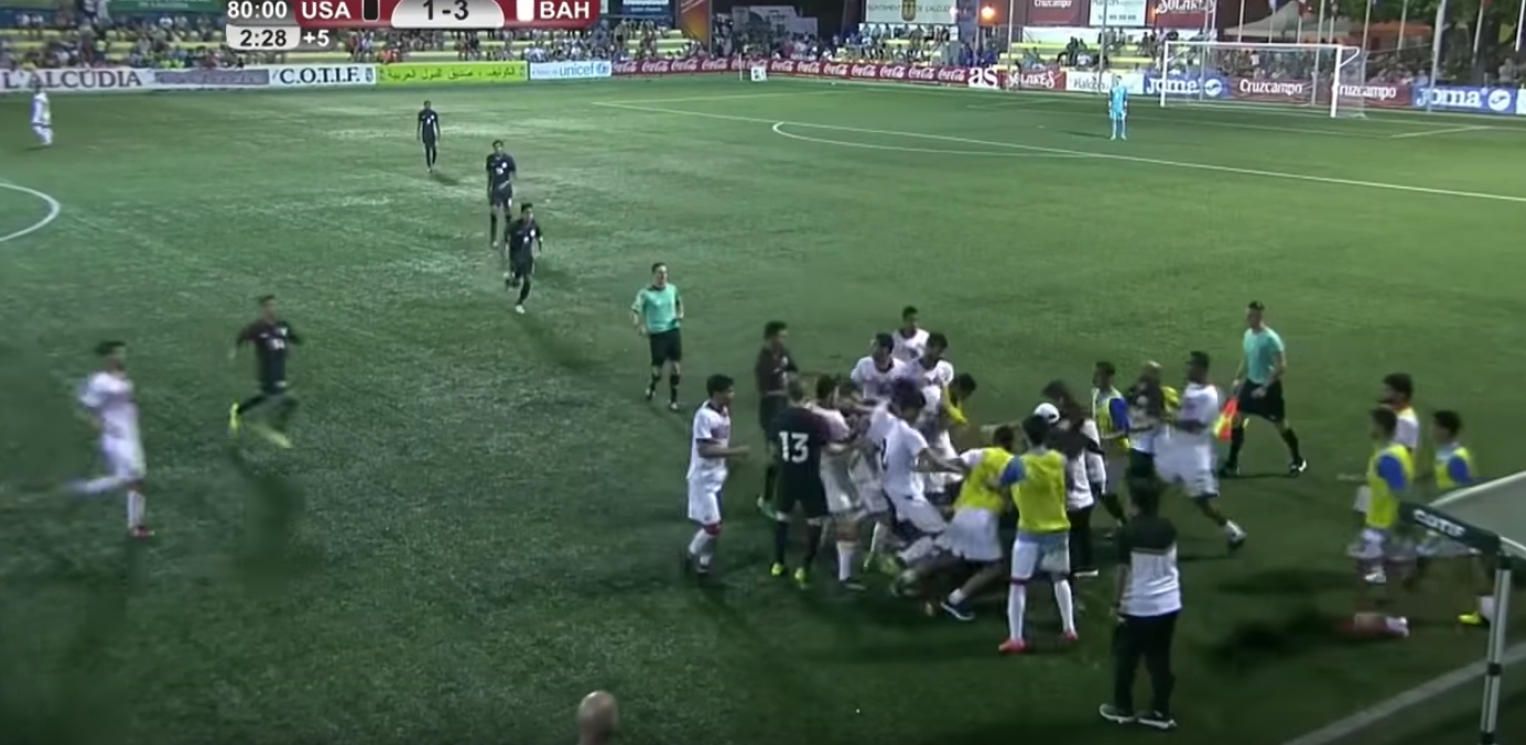 USA U19 Team Fights Bahrain U20s After Cheap Shot