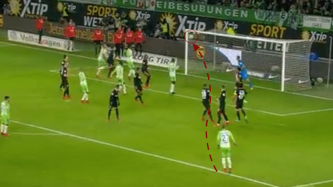 ronaldo free kick goal vs wolfsburg