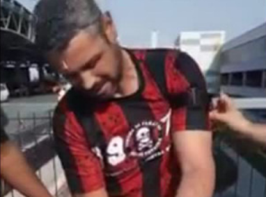 Brazilian Soccer Fan Blows Hand Off