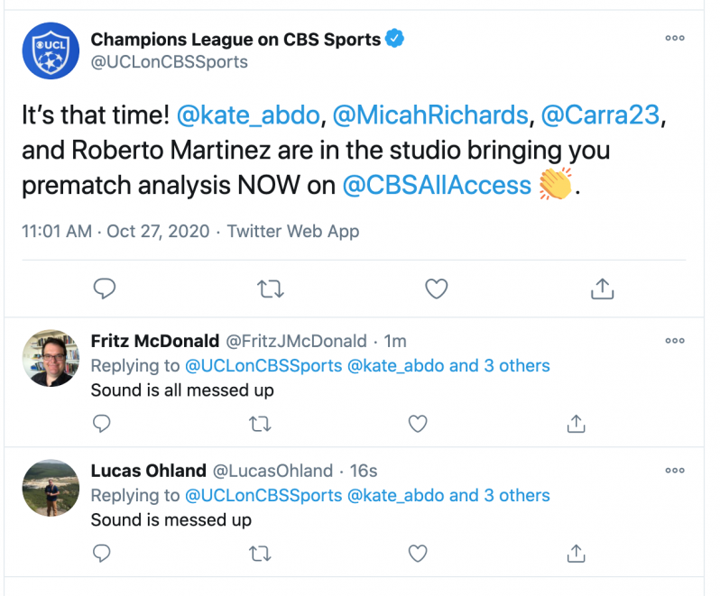 CBS Champions League Coverage Sucks