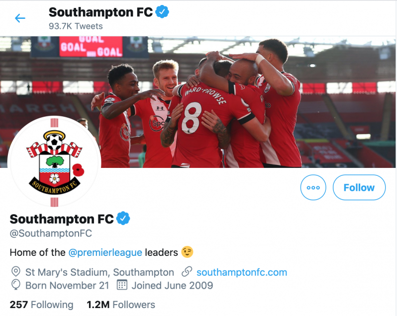Southampton Tweet