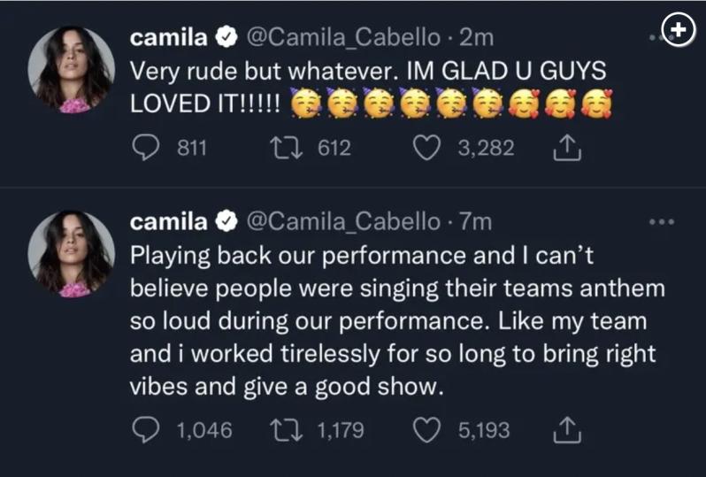 Camila Cabello deleted tweets