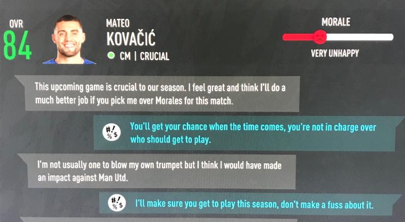 Mateo Kovacic angry