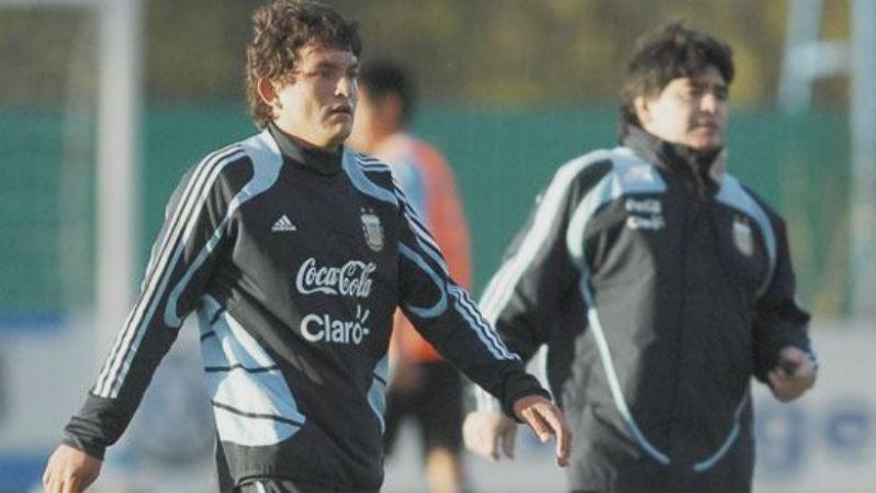 Pulga Rodriguez and Maradona