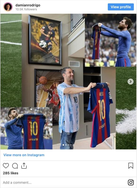 Messi jersey celebration 