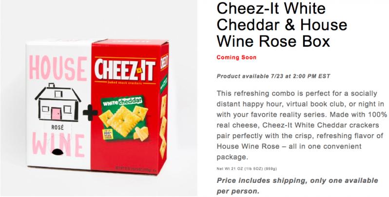 House Wine and Cheez-It