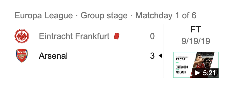 Arsenal thumped Frankfurt in the first Europa match.