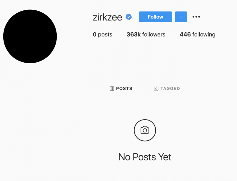 Zirkzee's Instagram has gone dark following his miss.