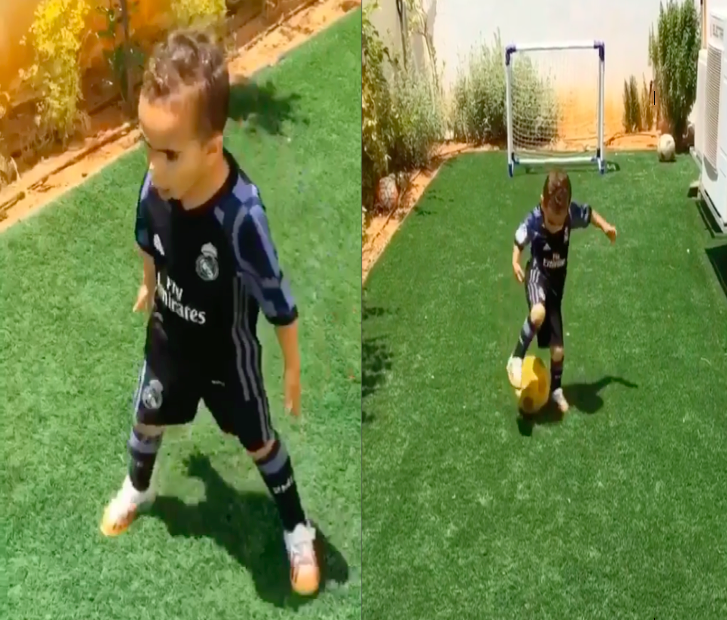 Young Cristiano Ronaldo Fan Shows off Skills