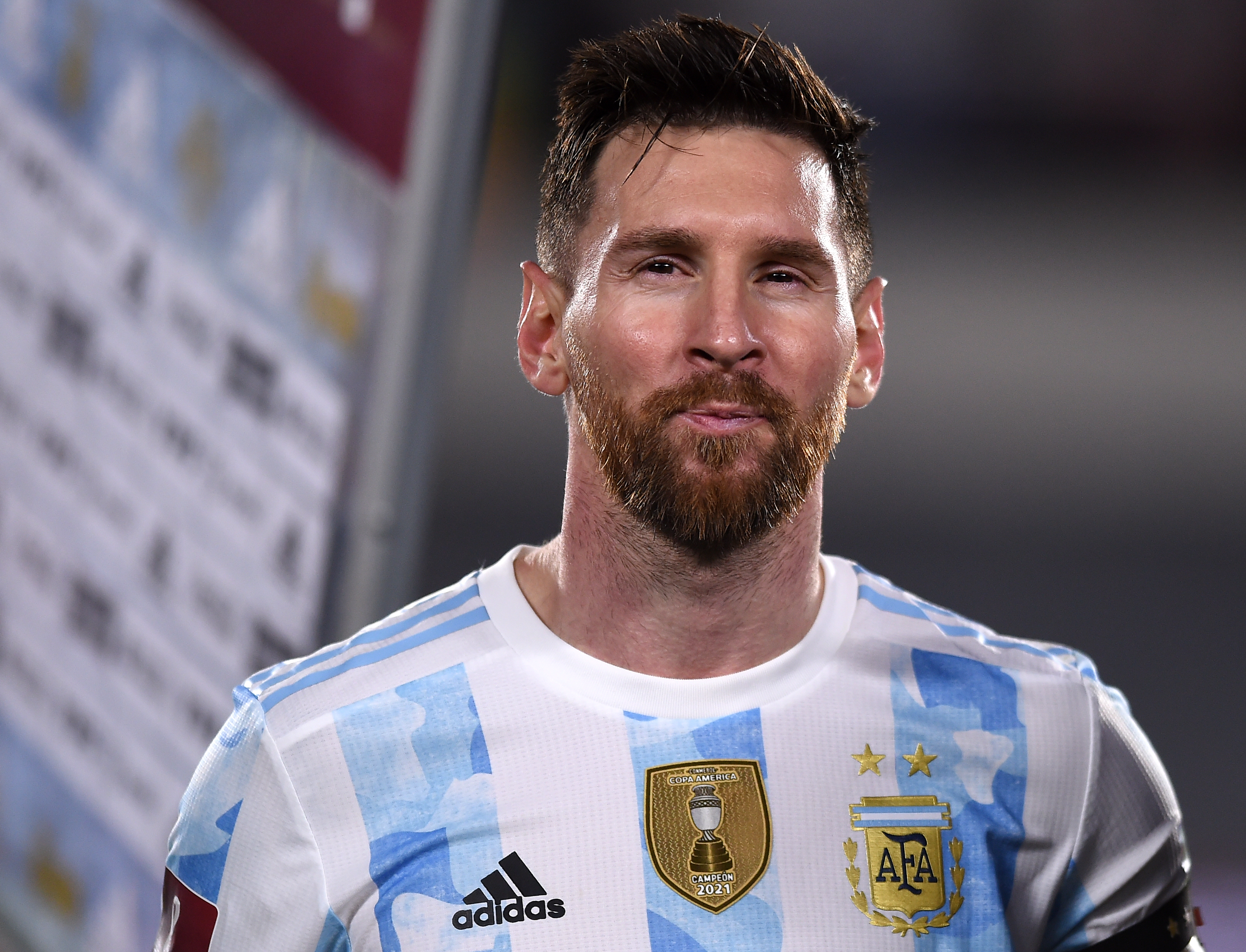 Lionel Messi of Argentina holds an Adidas ball during the FIFA World  News Photo - Getty Images