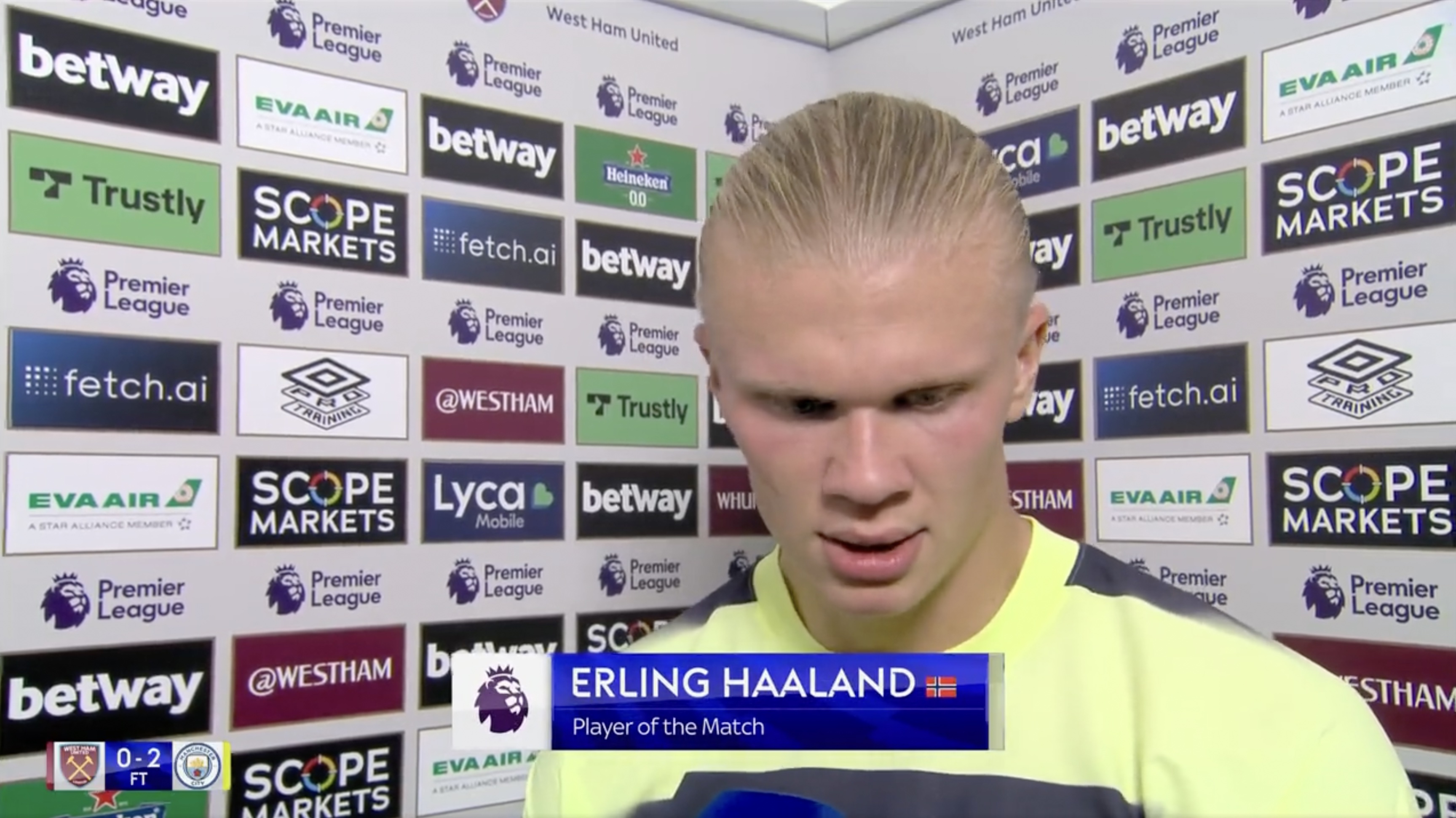 Erling Haaland Man City Debut Quotes, Highlights, Goals