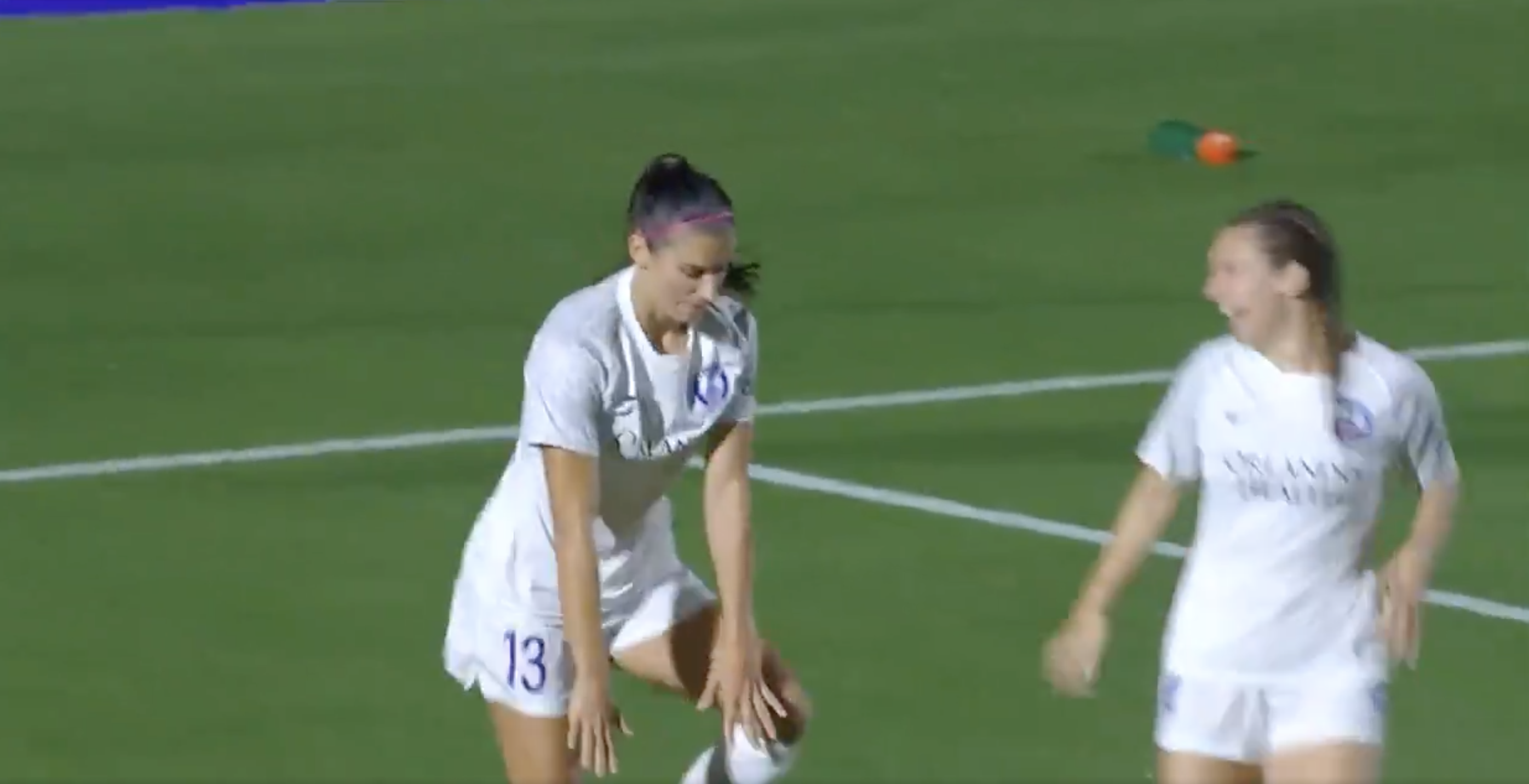 US Soccer star Alex Morgan pulled out a goofy, Ted Lasso-inspired  celebration after scoring a left-footed stunner