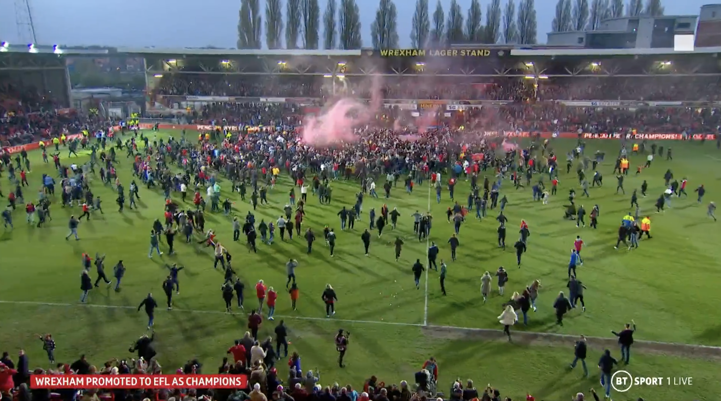 Watch Wrexham promotion celebrations after 3-1 victory