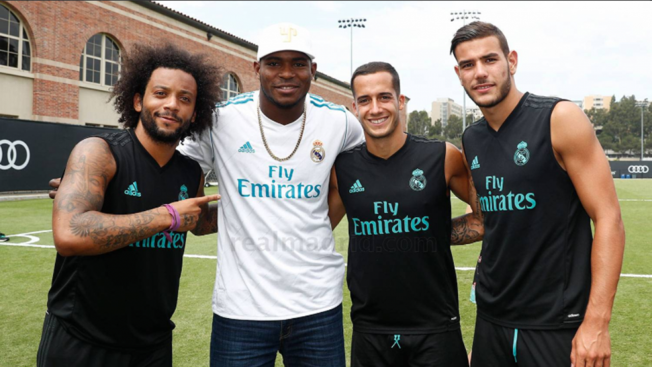 Yasiel Puig Meets Real Madrid Stars