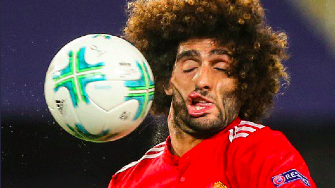 Fellaini Takes Ball To The Face