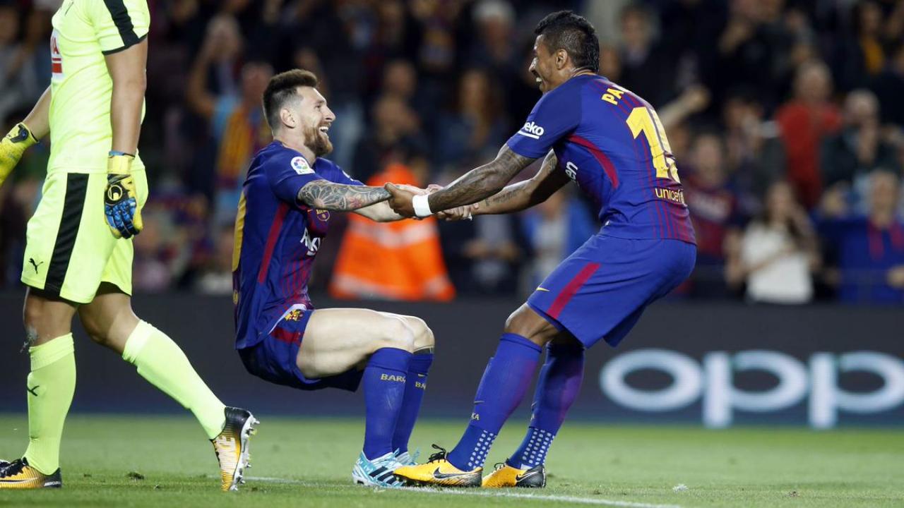 Lionel Messi Paulinho Barcelona 