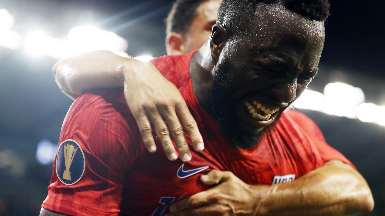 Jozy Altidore After Scoring Unreal Bicycle Kick Goal 