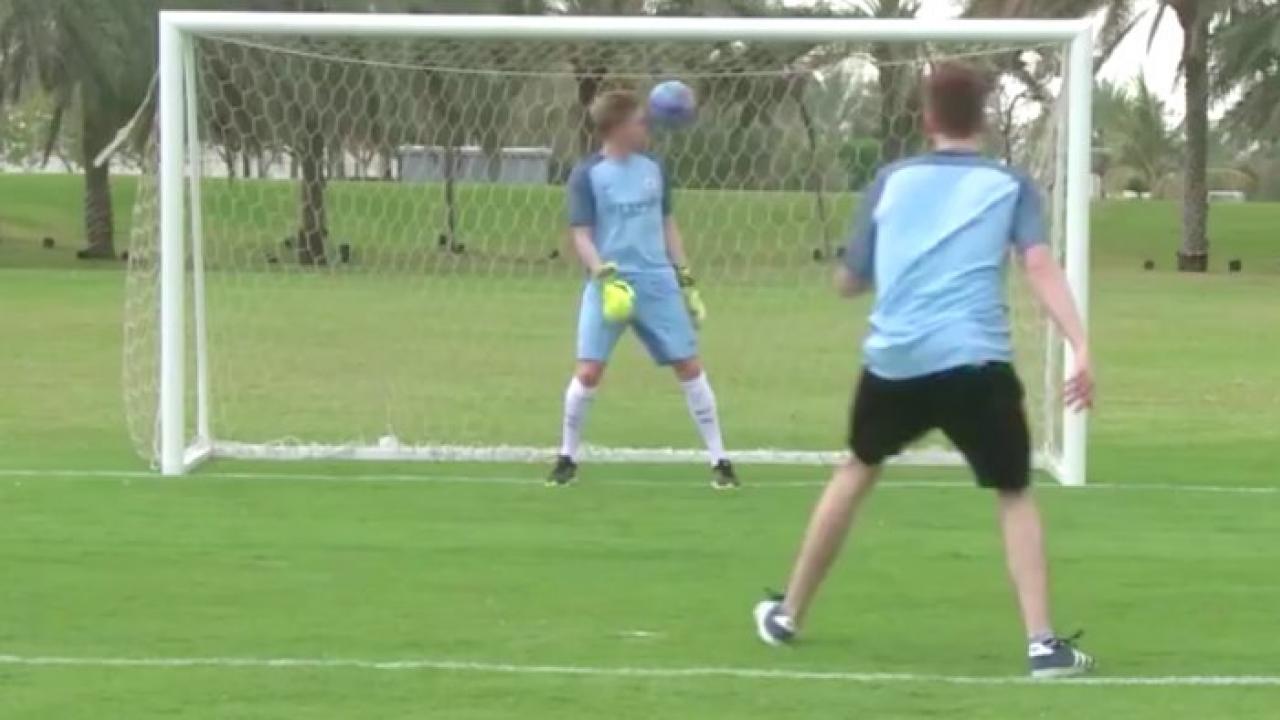Kevin De Bruyne Gets Hit In The Face
