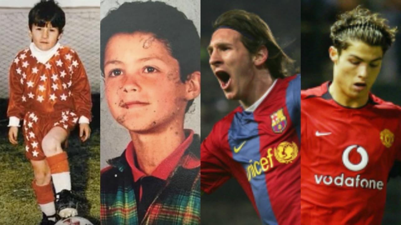 Messi Ronaldo Side-By-Side Comparison At Different Ages