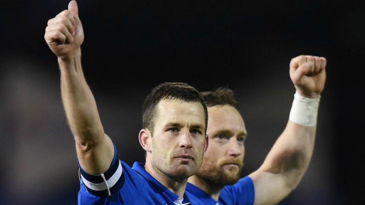 Michael Doyle gives a thumbs up for his stunning goal in League 2. 