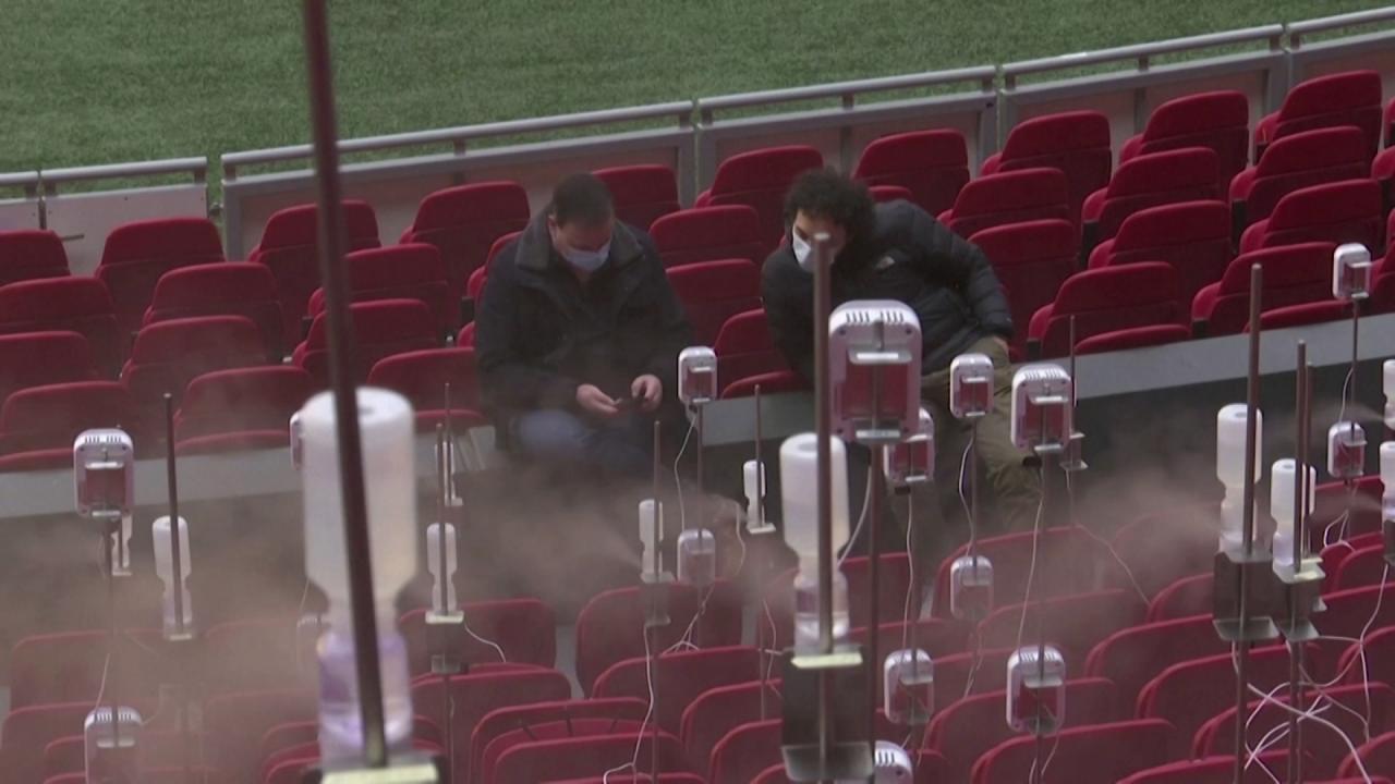 Scientists In The Netherlands Testing Spit Distance Inside Stadiums