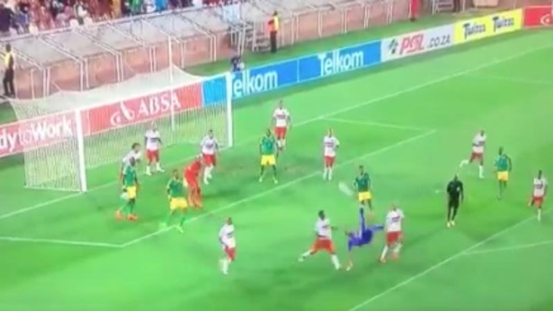 Goalkeeper bicycle kick equalizer.