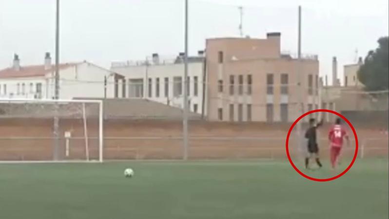 Spanish referee brutally attacked.