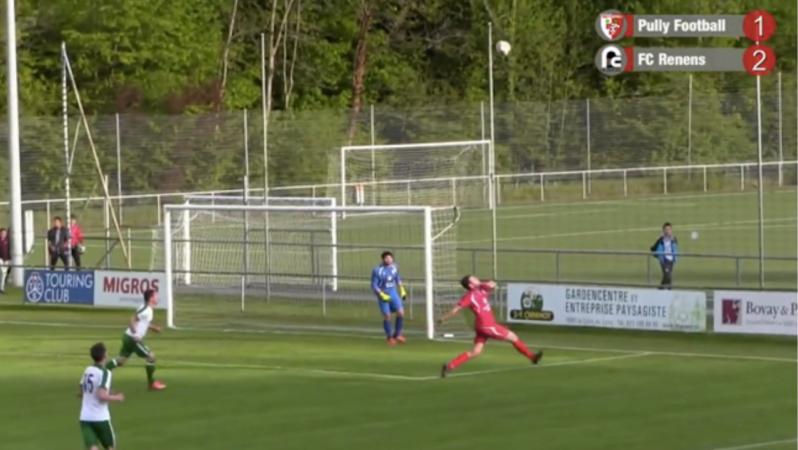 Bicycle kick own goal