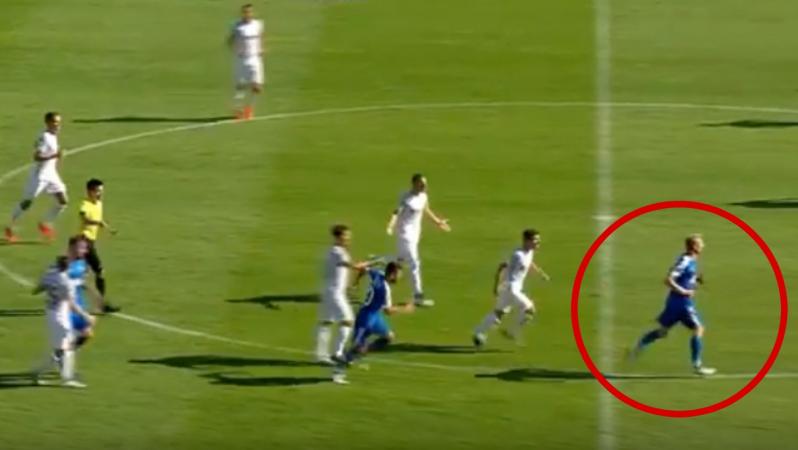 Soeren Eismann unsporting goal