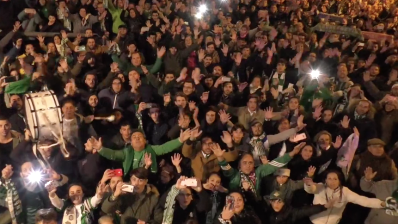 Seville Derby celebrations