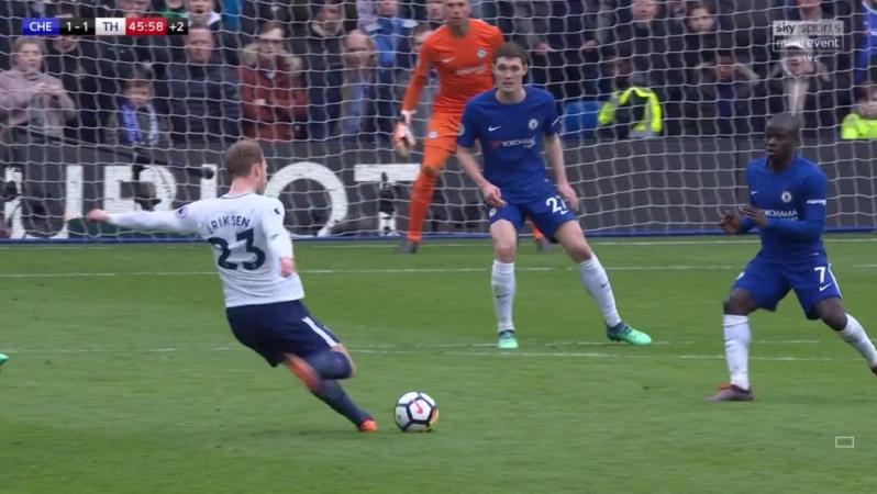 Christian Eriksen goal vs Chelsea