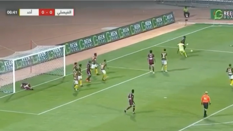 Funny goal line clearance