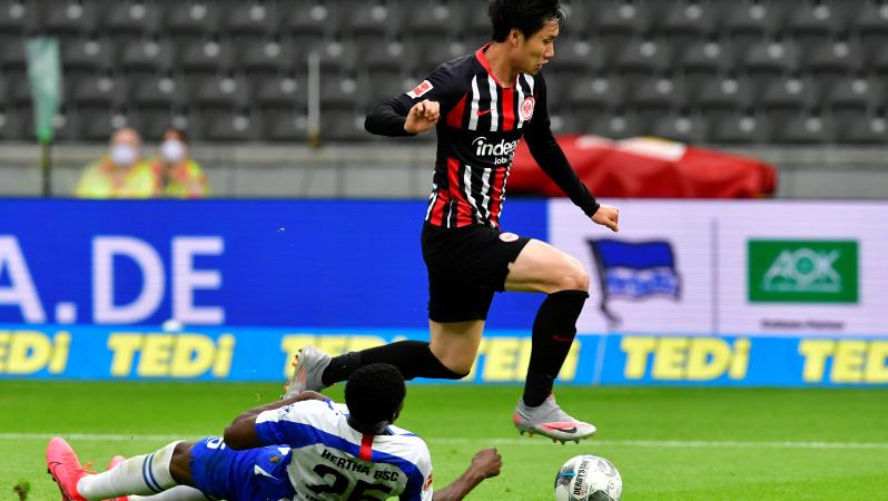 Andre Silva Goal vs Hertha Berlin set up by Daichi Kamada