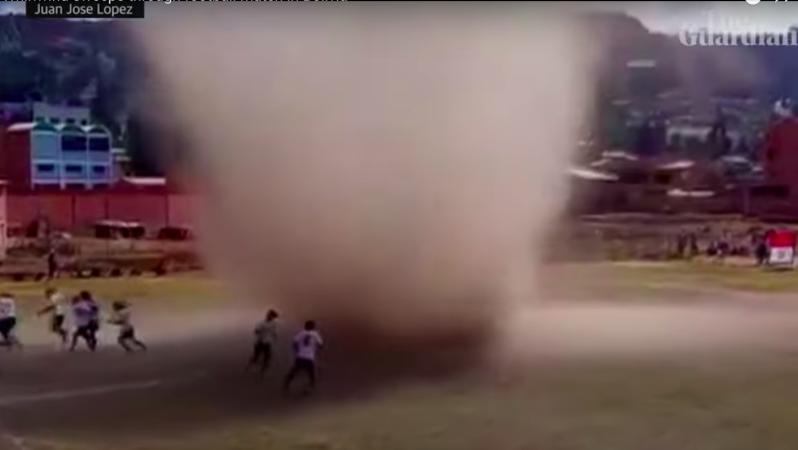 Dust devil in Bolivia