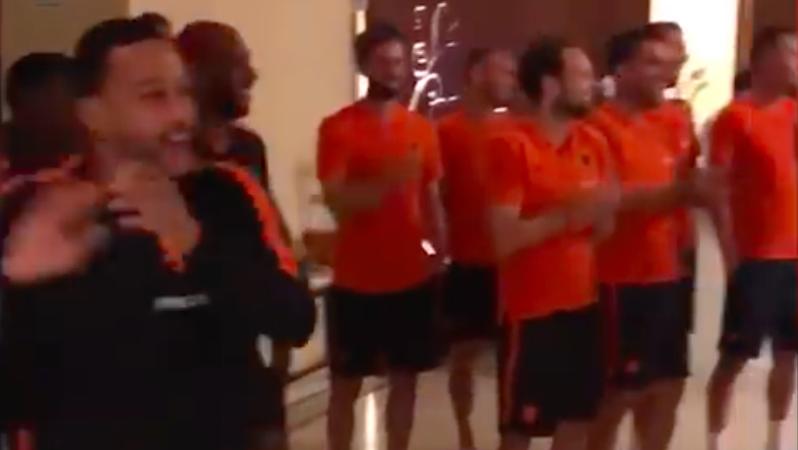 Netherlands national team celebrates Liverpool