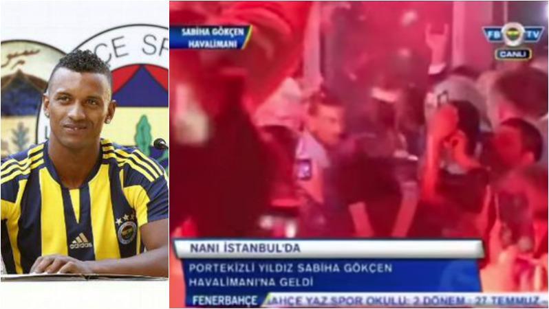 Nani signing. Fans going nuts. 