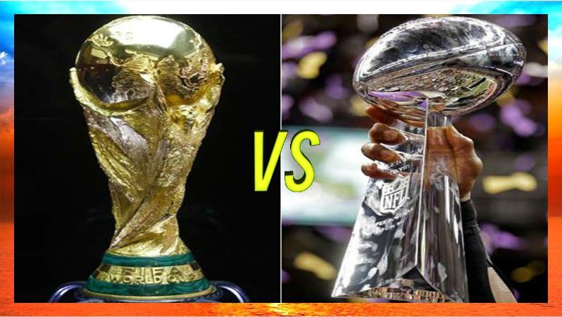 World Cup Trophy and the Lombardi Trophy