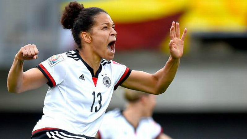 Celia Sasic scores the first hat-trick of the World Cup